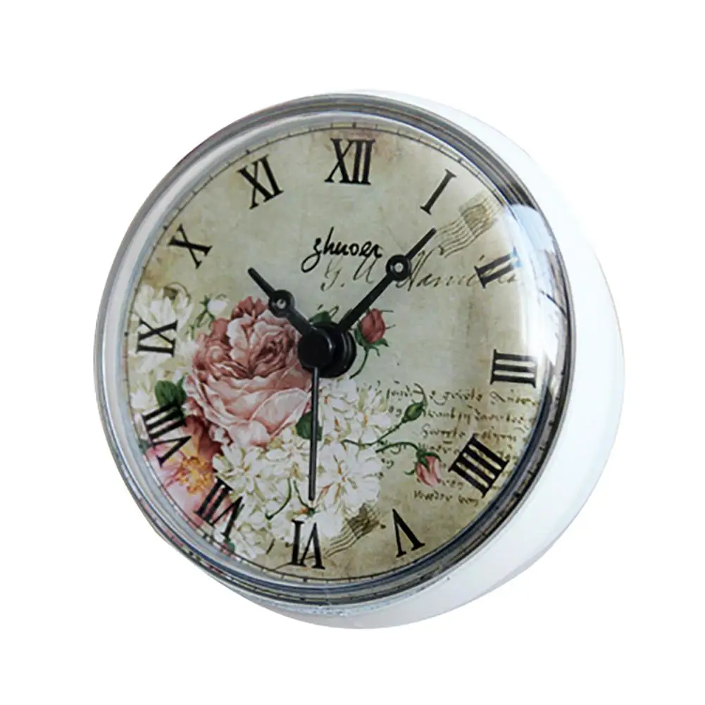 Ретро Европейская круглая присоска настенные часы Horloge Гостиная Ванная комната