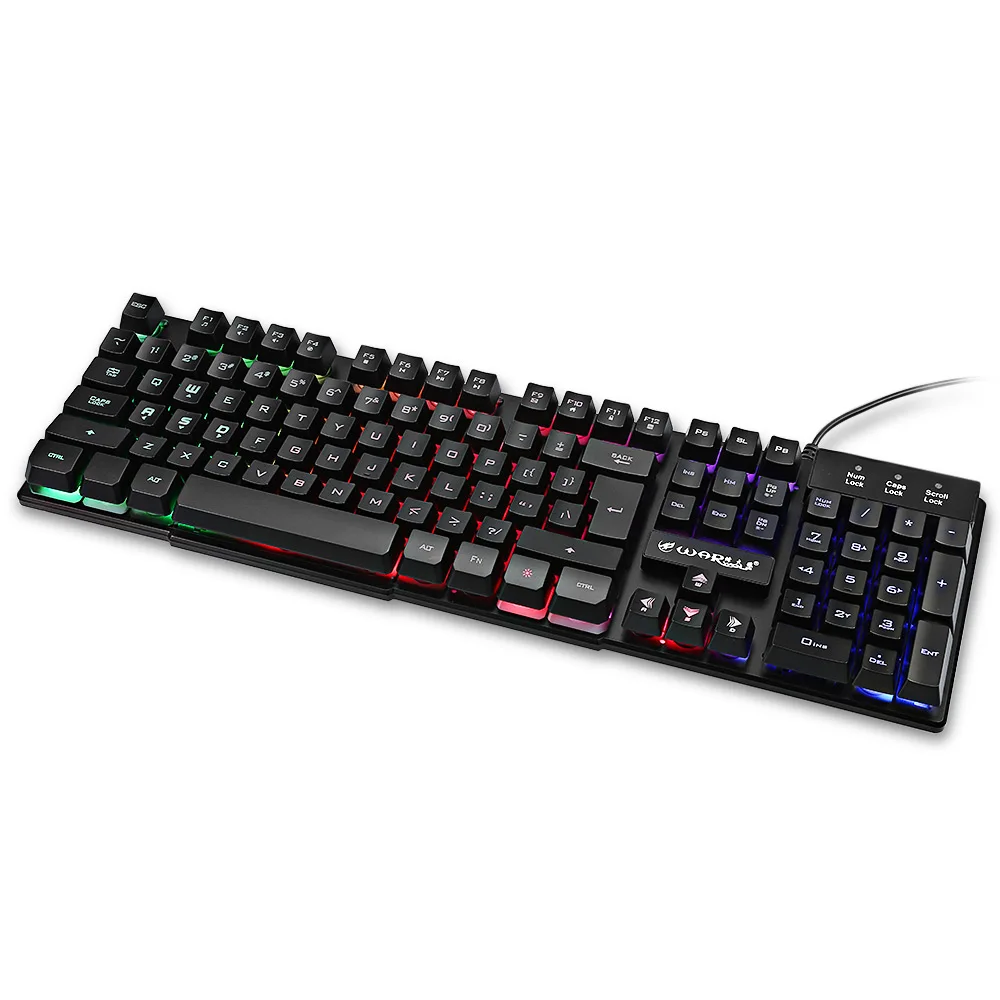 Warwolf KM 001 Проводная мембранная клавиатура мышь костюм светодиодный подсветка 104