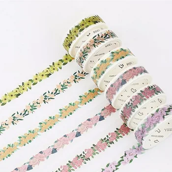 

1.5-3cm*7m Plants flower Cute w34 Masking Stikcer Creative Student Supplies Creative Lovely Washi Tape