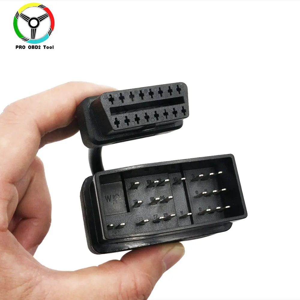 В наличии для Toyota 22Pin к OBD2 16Pin разъем адаптера OBDII 16 контактного ремонтного шнура