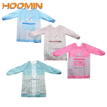 

HOOMIN Anti-fouling Dress Waterproof Anti-oil Little Flowers Long Sleeve Apron Household Cleaning Tool