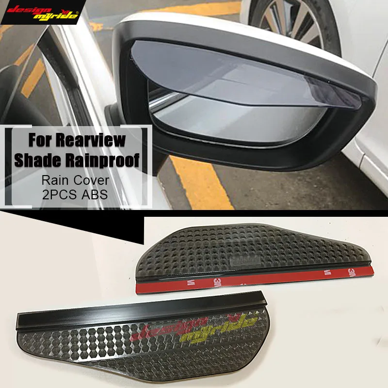 

2 Pcs Universal Car Rearview Mirror Eyebrow Rain Block Blades ABS Material Back Mirror Rain Shade Rainproof Blades Water Cover
