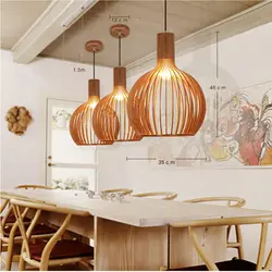 SETTEMBRE современный Nordic Деревянный подвесной светильник клетка для птиц обеденный для комнаты, Подвесная лампа ткачество натурального