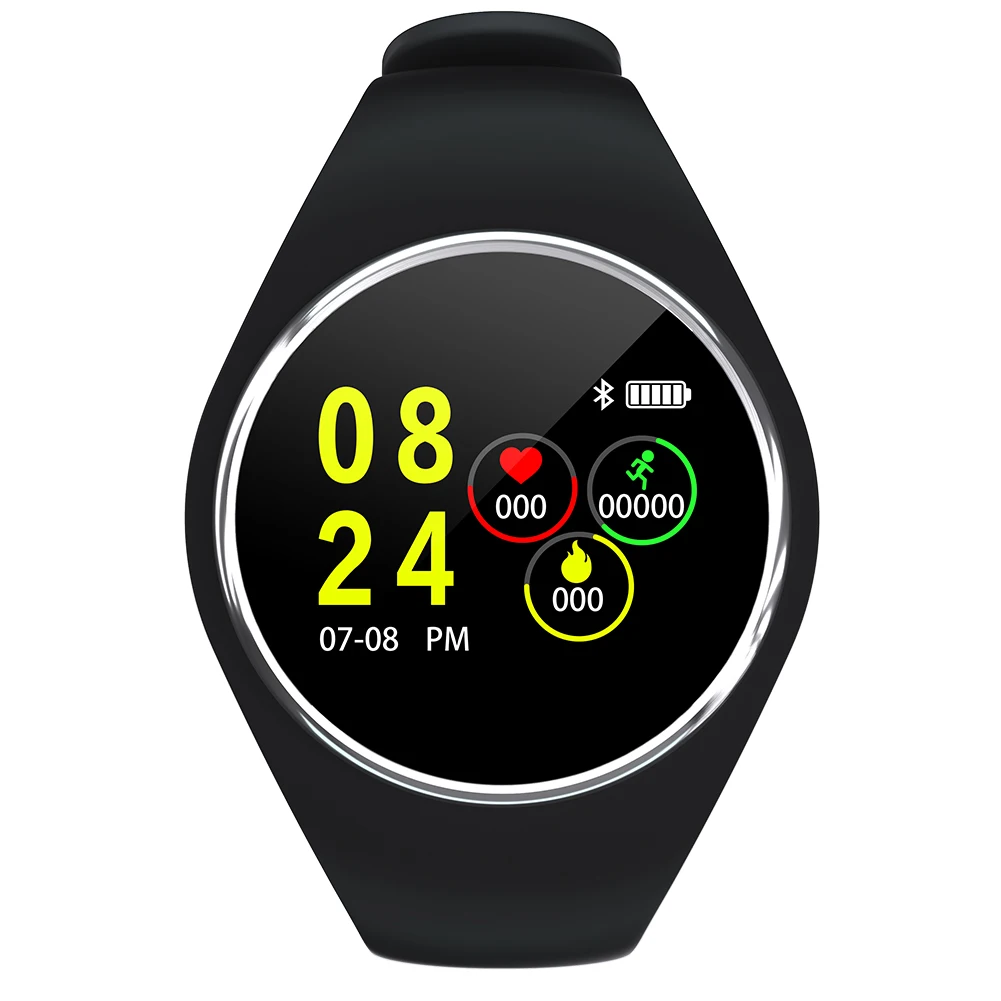 

Fitness Tracker Watch for Men Bluetooth DK01 Black Silicone Wristband Smart Sports Watches for Women Health Monitoring Watches