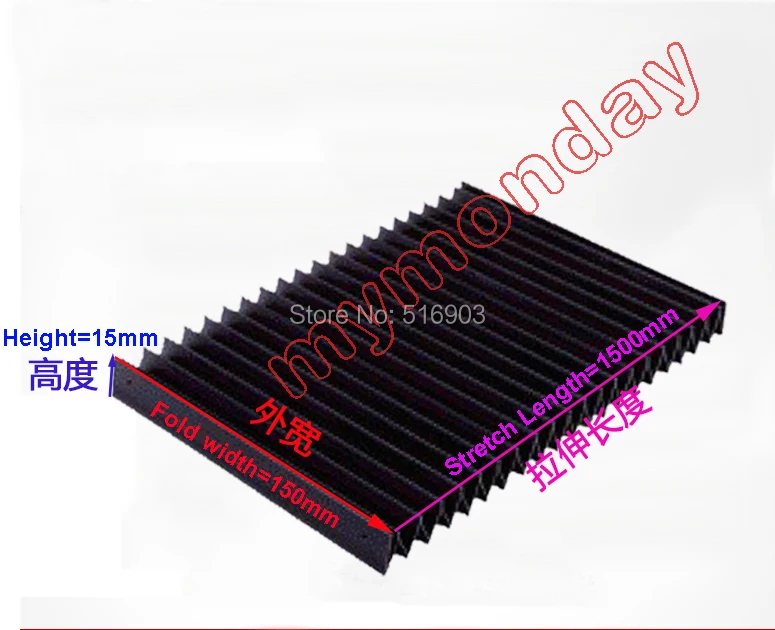 

150-215mm Organ Protective Cover Rail Telescopic Shield Machine guard Dust Cover Cloth Water Dust-proof CNC Can Be Customized