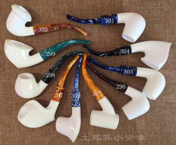 

MSN0299 Finest Block Turkey Meerschaum Sepiolite pipe by Muhsin Erdogan pipe - Hand Carved small Tobacco Smoking New