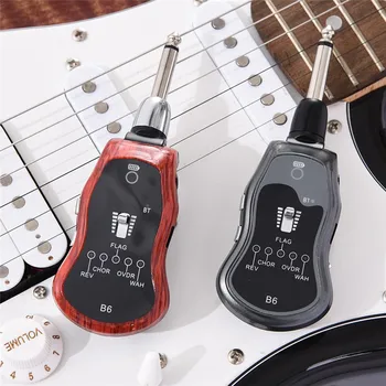 

Portable 5 In 1 Guitar Effects bluetooth Transmitter Guitar Effector for Electric Guitar REV-CHOR-FLAG-OVDR-WAH Cycle Switching