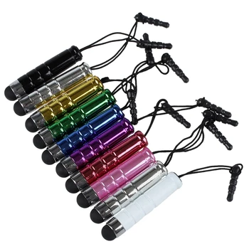 

10 in 1 Bundle Mini Capacitive Stylus / Styli Pen - Blue Purple Red Green Gold White Black Pink Silver Chrome - for Compatible