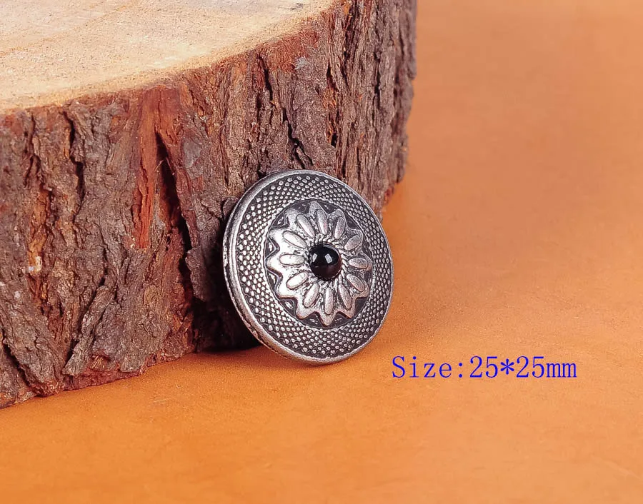 10 шт. 1 "Ретро Щепка цветочный Западный TANDY LEATHERCRAFT седла CONCHOS SCREWBACK