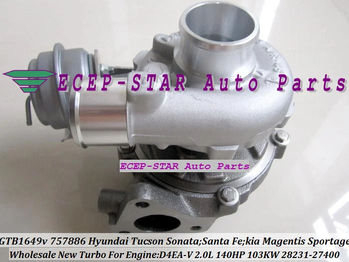 GTB1649V 757886-5003S 28231-27400 Turbocharger HYUNDAI Tucson Sonata 05- Santa Fe 07- KIA Magentis Sportage (6)