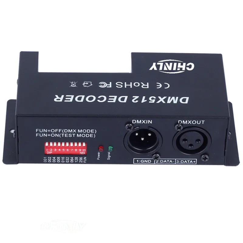CLAITE DC12 24V 20A 4 канала DMX512 LED декодирующий диммер контроллер для RGBW модуль полосы