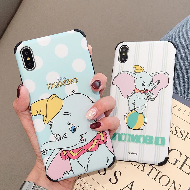 

Funny Balloon Dumbo phone case For iphone Xs MAX XR X 6 6s 7 8 plus Cute cartoon Anti-fall Cover Matte