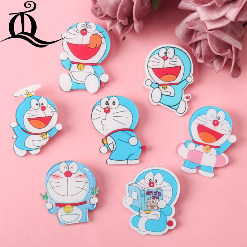 

1PC hot Acrylic Brooches Cartoon Doraemon Tribe Mix Brooches Backpack Student Clothes Brooches Pins Bag Decor Brooch Badges Z49