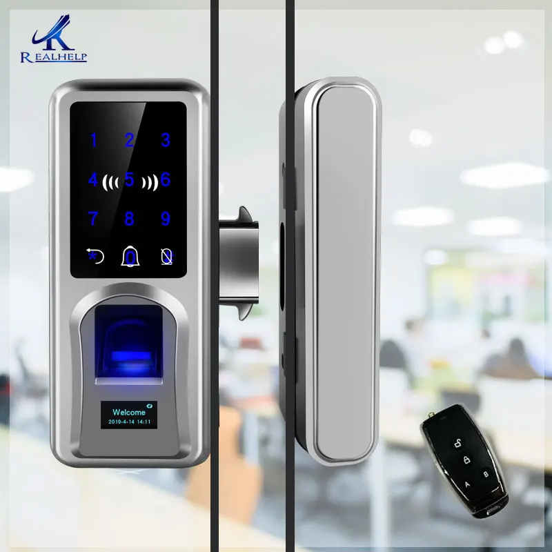 Двери Fingerprint lock глазированый Smart Lock удаленного cerradura inteligente офисные один двойной