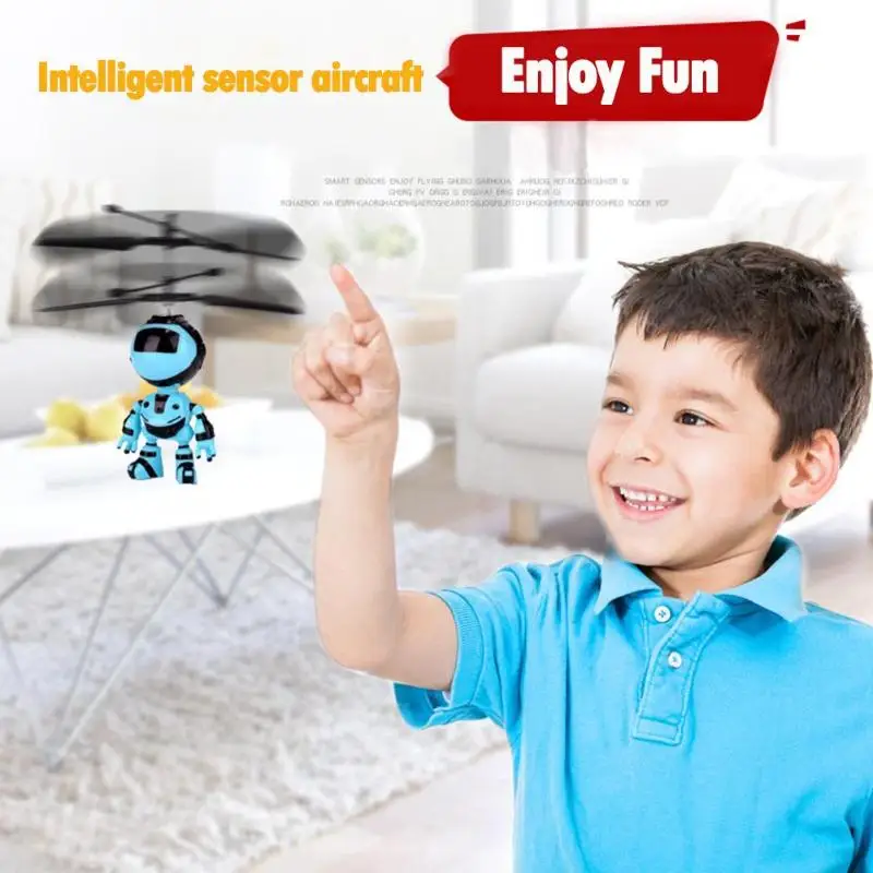 RC Hand Inductive Flying Robot Aircraft Infrared Induction Kids Light