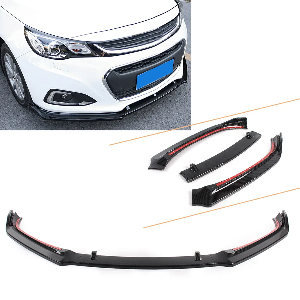 

3PCS Automobile Car Front Bumper Lip Spoiler Protector For Chevrolet Malibu 2012 2013 2014 2015 2016 2017 2018