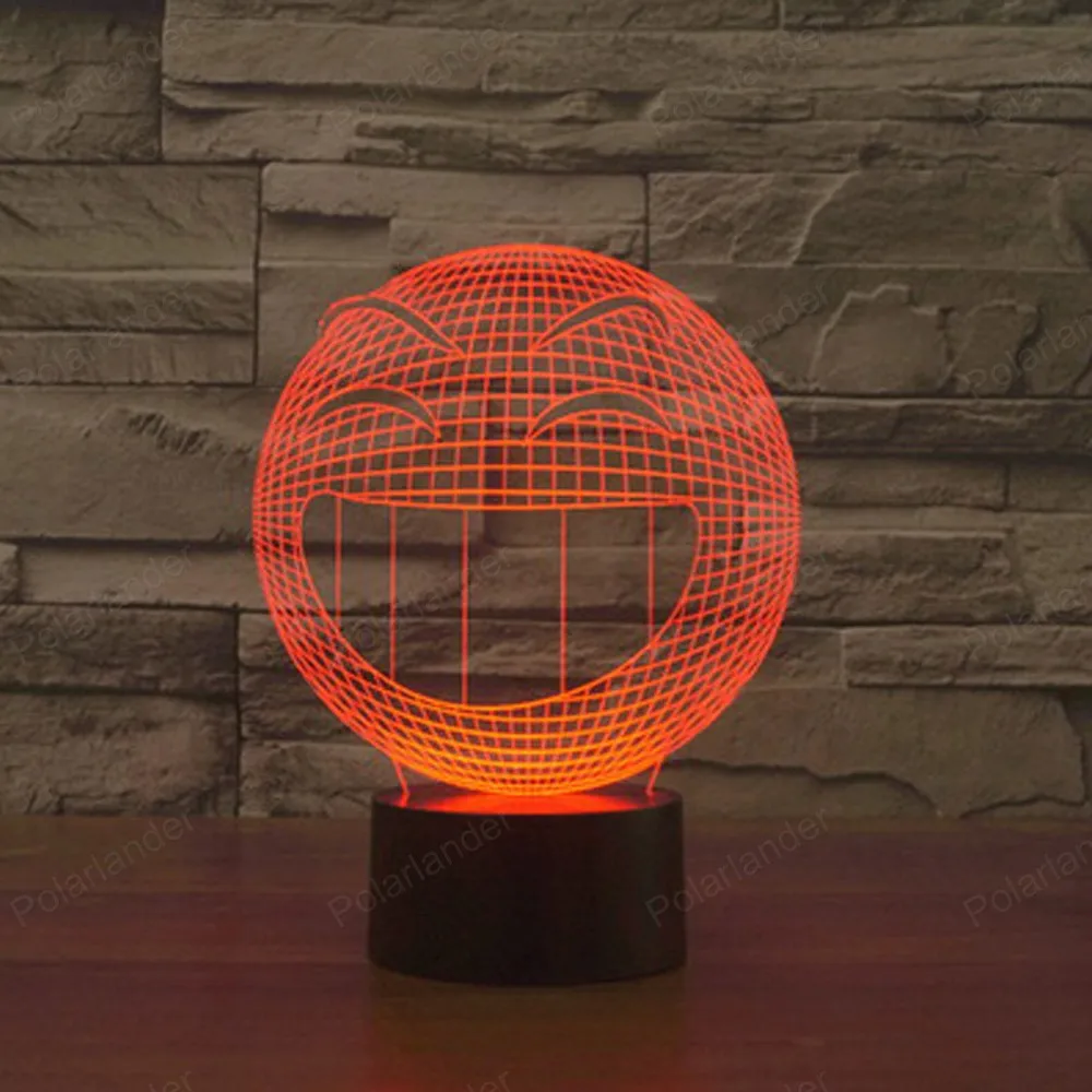 New Q-smiley 3D lights colorful Lamp touch LED visual light gift atmosphere table lamp New Q-smiley 3D lights colorful Lamp touch LED visual light gift atmosphere table lamp