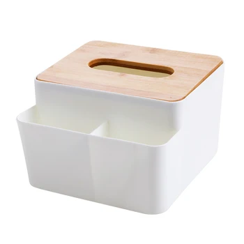 

1pc Tissue Box Plastic Simple Modern Decorative Tissue Holder Glasses Holder Desktop Organizer for Living Room Bedroom