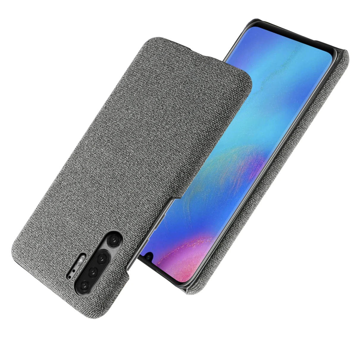 Чехол для Huawei P30 Pro Lite тонкий жесткий чехол из Ткани в стиле ретро с защитой от