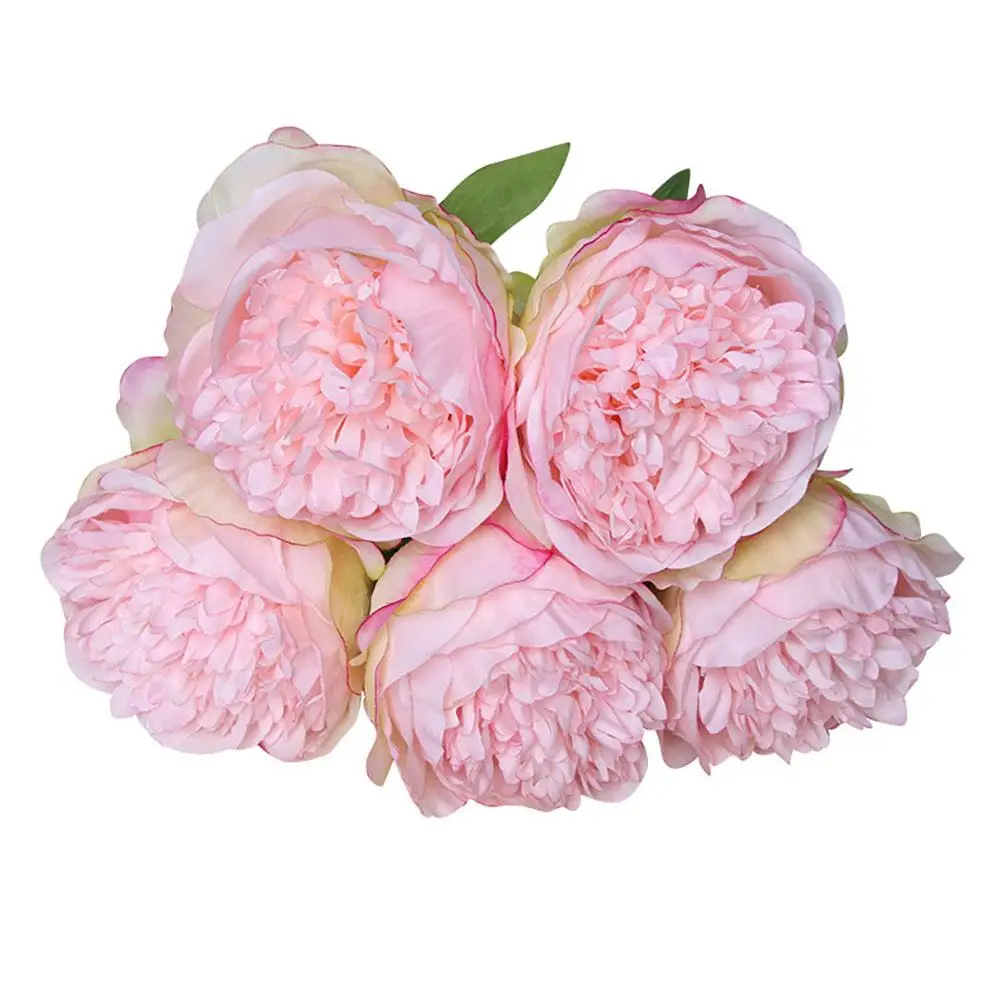 

AsyPets Artificial 5 Flower Heads Peony Home Decoration Wedding Party Prop