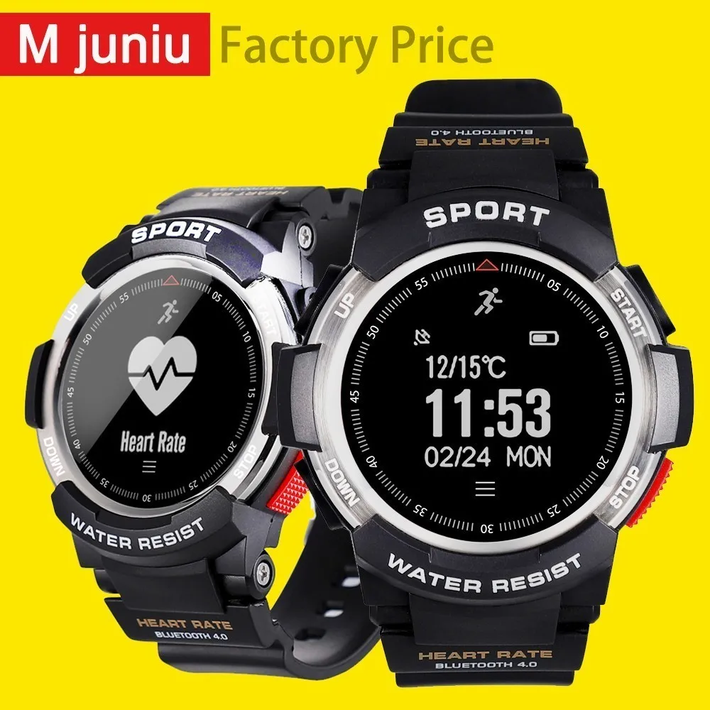  Smartwatch IP68 Waterproof Bluetooth 4.0 Dynamic Heart Rate Monitor F6 Smart watch For Android Appl - 32958728641
