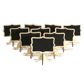 

10 Pcs Mini Wooden Small Wedding Blackboard Message Table Number Chalkboard