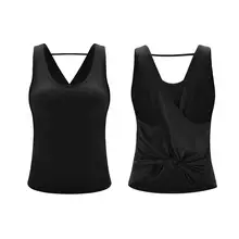 Весна и лето назад крест ремень красота назад Пластик Спорт на открытом воздухе майка для фитнеса и Йоги Женский