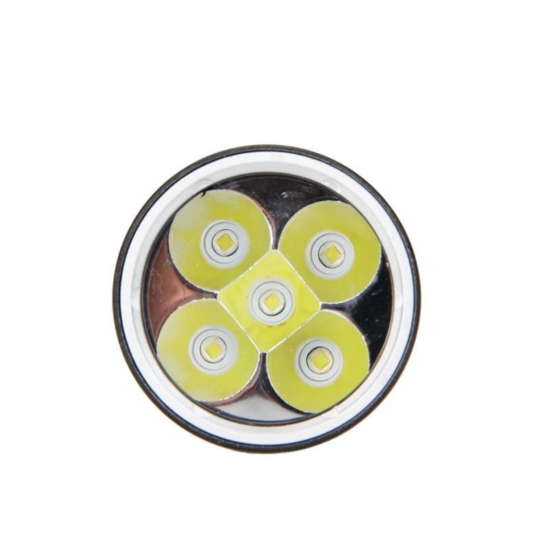 Фонасветильник для дайвинга 5x XM L T6 LED max 1500 lumens Подводный фонарь 100 м Тактический