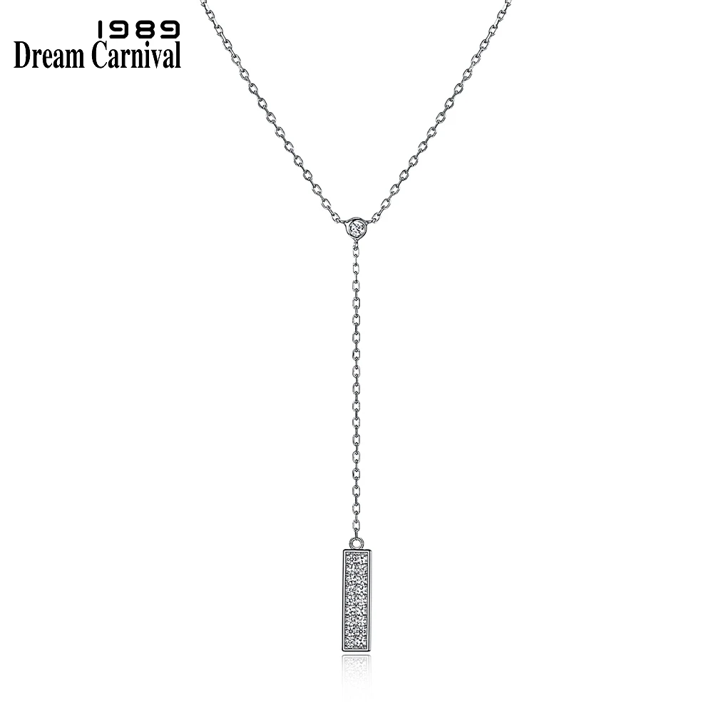 

DreamCarnival 1989 Genuine 925 Sterling Silver Sparkling CZ Women Pendant Necklaces Authentic Jewelry Drop Shipping SN05817-L-1S