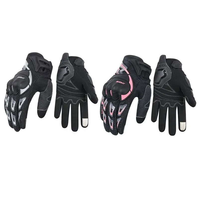 

Summer Full Finger Motorcycle Riding Gloves Universal Unisex Mesh Breathable Safe Touch Screen Cycling Gloves