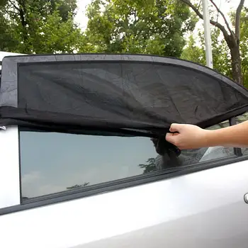 

1PC 110*50cm DIY Car Sun Shades Film Sun Protection Window Cover Black Nylon Mesh Sunshade Side Window Shield