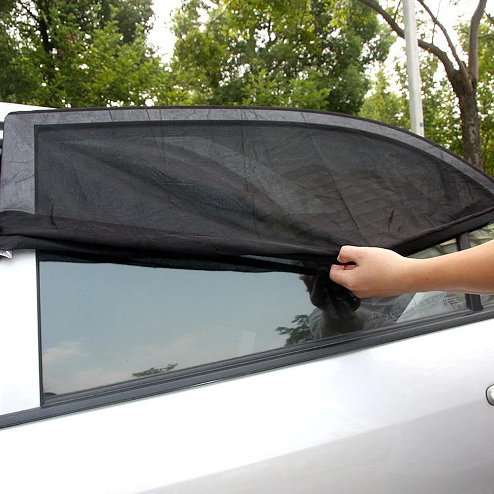 1PC 110*50cm DIY Car Sun Shades Film Sun Protection Window Cover Black  Nylon Mesh Sunshade Side Window Shield| | - AliExpress