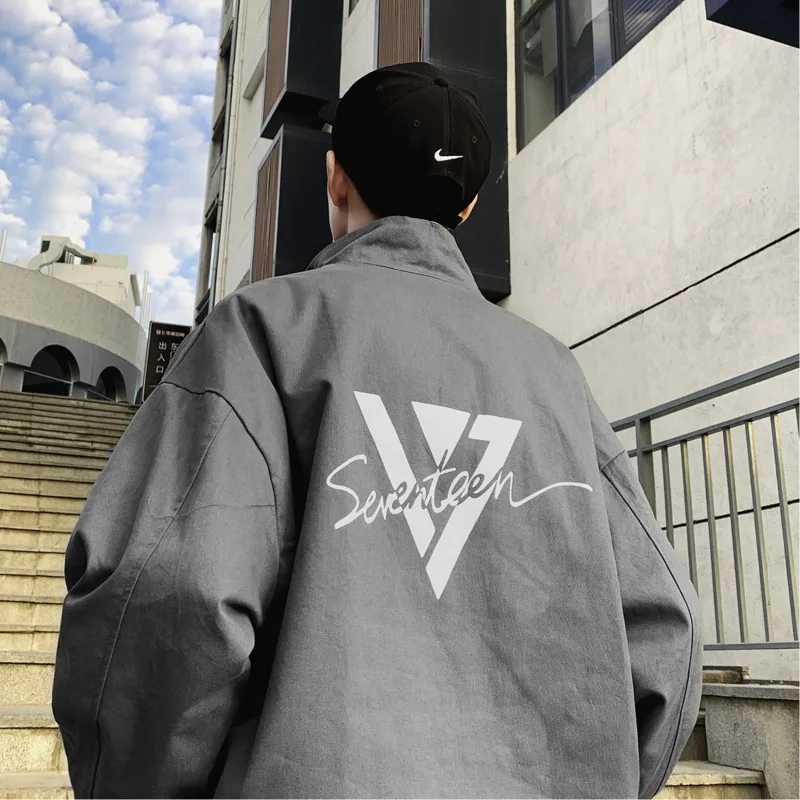 Autumn New Jacket Men Fashion Printing Casual Double-sided Jacket Man Streetwear Hip Hop Loose Bomber Jacket Wild Coat Male Autumn New Jacket Men Fashion Printing Casual Double-sided Jacket Man Streetwear Hip Hop Loose Bomber Jacket Wild Coat Male