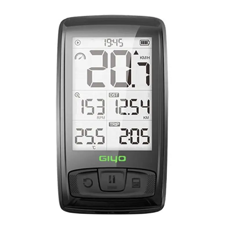 

GIYO Cycling Computer Bluetooth Wireless Mountain Road Bike Speedometer Backlight Bicycle Odometer IPX5 Waterproof Speedometers