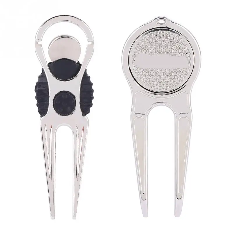 Golf Putting Green Fork Pitchfork Groove Cleaner Zinc Alloy Golf Divot