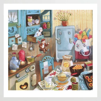 

SepYue Diamond Painting Full Drill DIY Paint with Diamonds Cross Stitch Rhinestone Diamond Mosaic Kitchen and Furnishings