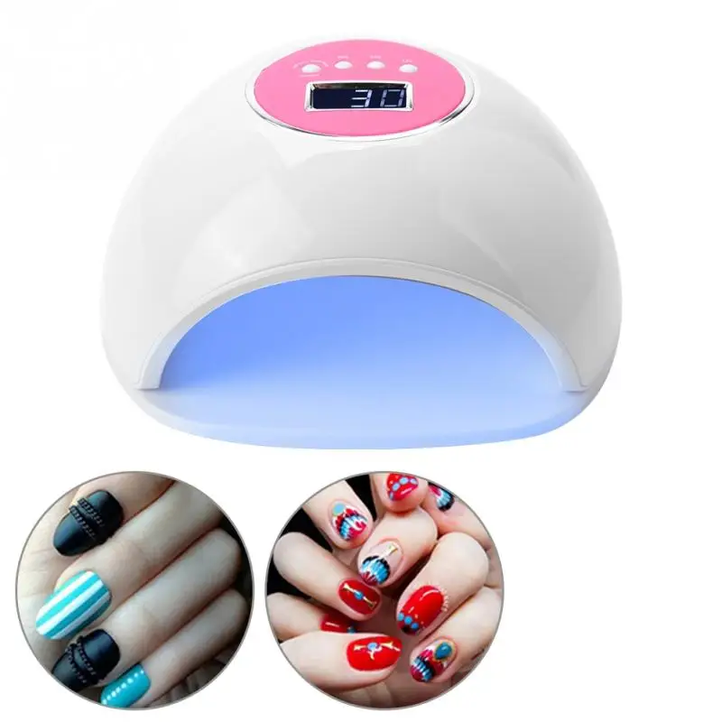 72W Dual Light Source UV LED Nails Dryer Auto Timer Phototherapy