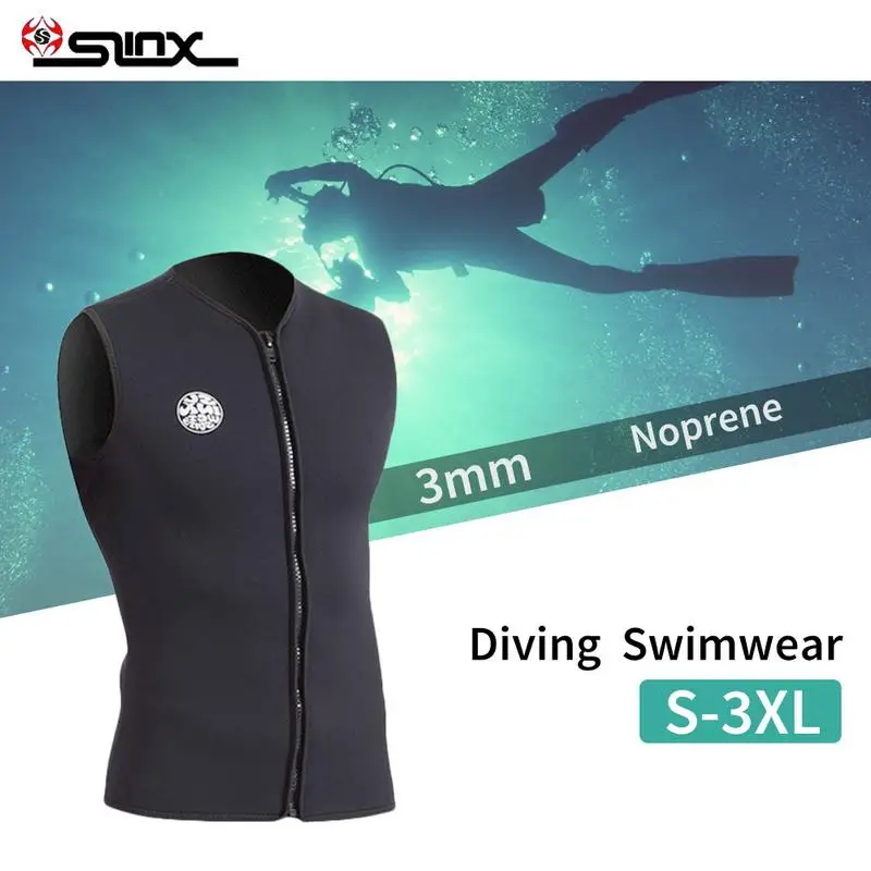 

SLINX 3MM Neoprene Wetsuit Warm Fleece Lined Sleeveless Diving Vest Swimming Vest For Men And Women