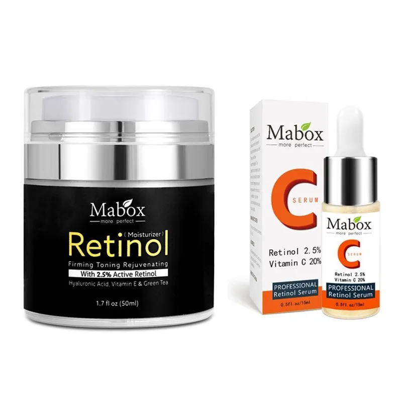 

MABOX Hyaluronic Acid Vitaminc C Serum Moisturizing Face Cream Anti Aging Shrink Pore Skin Care Repair Whitening Anti Wrinkle