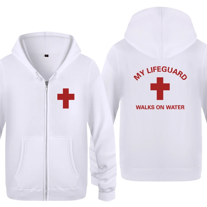 Креативные мужские свитшоты My Lifeguard с изображением Иисуса Бога флисовые