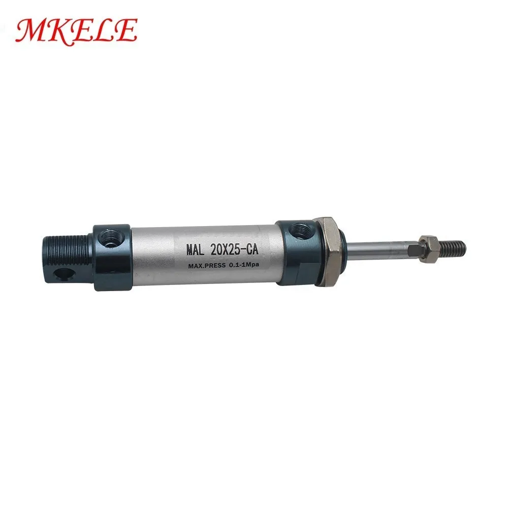 

Aluminum Alloy Cylinder 20 Bore Double Acting Type Mini Pneumatic Cylinder Fishtailing Shape Cylinders MAL20-25-CA