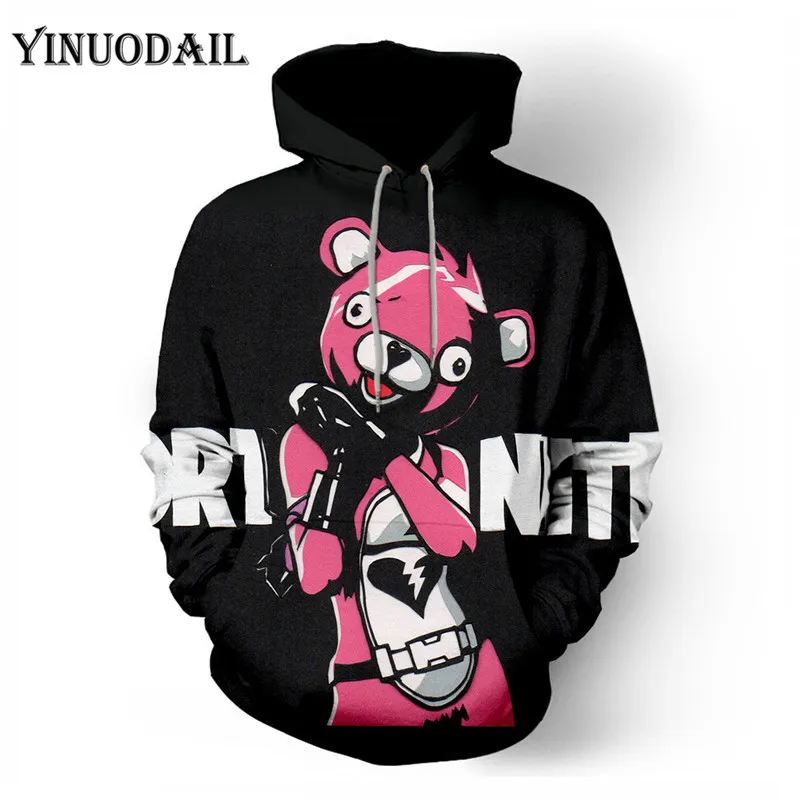 100cm-150cm Children Fleece Battle Royale Game 3D Printed Hoodies Streetwear Hip Hop Warm Hooded Men Hoodie FORTNITER for Kids