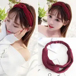 2018 Twist Cross turban эластичный ободок Hairbands тюрбан Для женщин девочек Головные уборы Детские аксессуары для волос