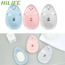 HILIFE сливная мыльница для посуды милый медведь пластиковый держатель раковина квадратная губка Санузел Органайзер аксессуары для ванной комнаты