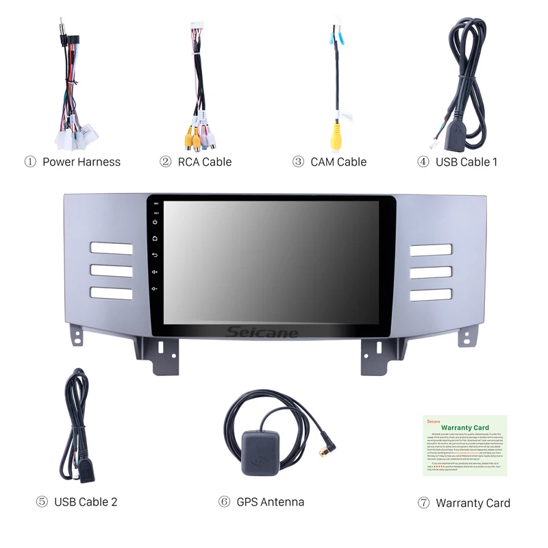 Best Seicane Car Autoradio 9" Android 7.1 HD Navi 2Din GPS For Toyota Old REIZ 2005 2006 2007 2008 2009 Head Unit Multimedia Player 3