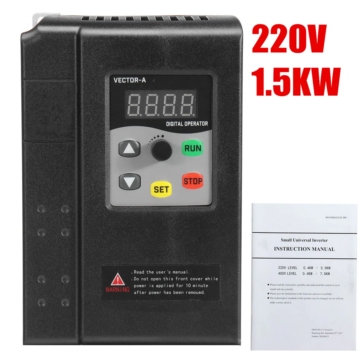 

CNC Spindle motor speed control 220v 1.5kw VFD Variable Frequency Drive VFD 1 phase input 3 phase output frequency inverter