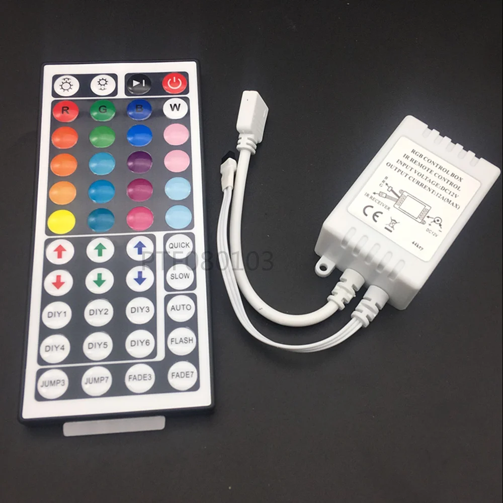 buy 10pcs Led Controller 44 Keys LED IR RGB Controler LED Lights Controller IR Remote Dimmer DC12V 6A For RGB 3528 5050 LED Strip