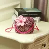 2024 Brand New Lovely Baby Girls Kids 3D Flower Mini Zipper Shoulder Messenger Purse Bag Leopard Candy Color Coin Purses Gift 2
