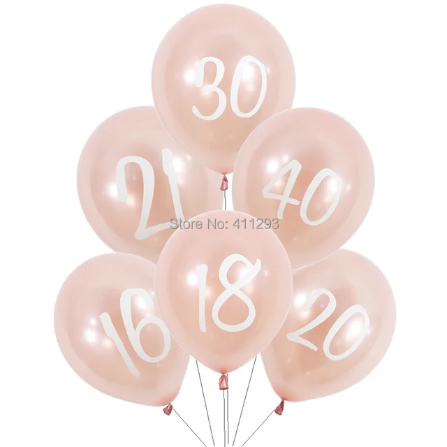 rose gold birthday balloons 16 18 20 21 30 40 50 60th birthday balloon 21st girl women happy birthday banner party decorations