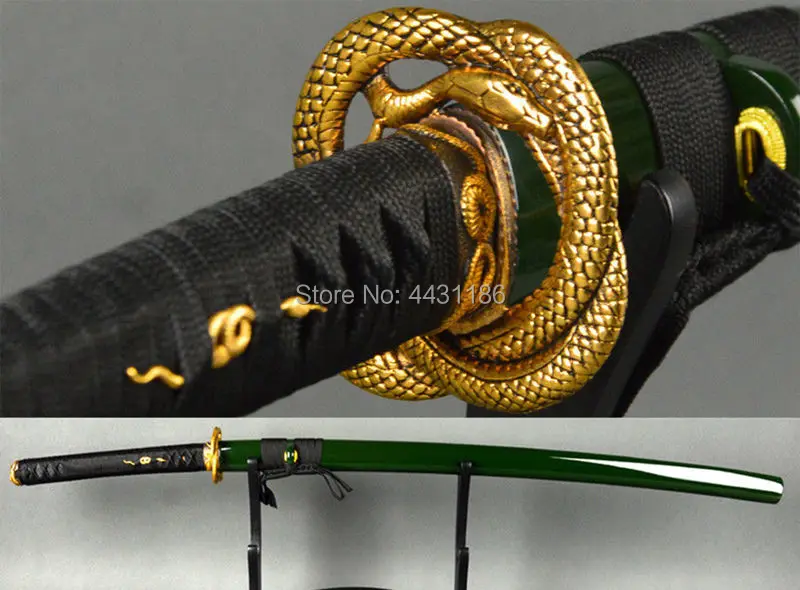 

High Quality Snake Theme TSUBA-Kashira-Fuchi-Menuki Katana Japanese Samurai Sword DIY Copper Fitting